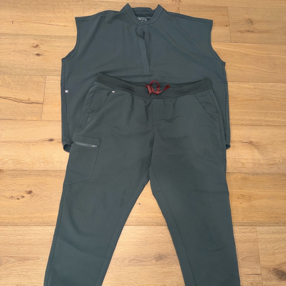 FIGS SET! XXL SHIRT&PANT Women's Jogger Pants with Shirt. Color BONSAI